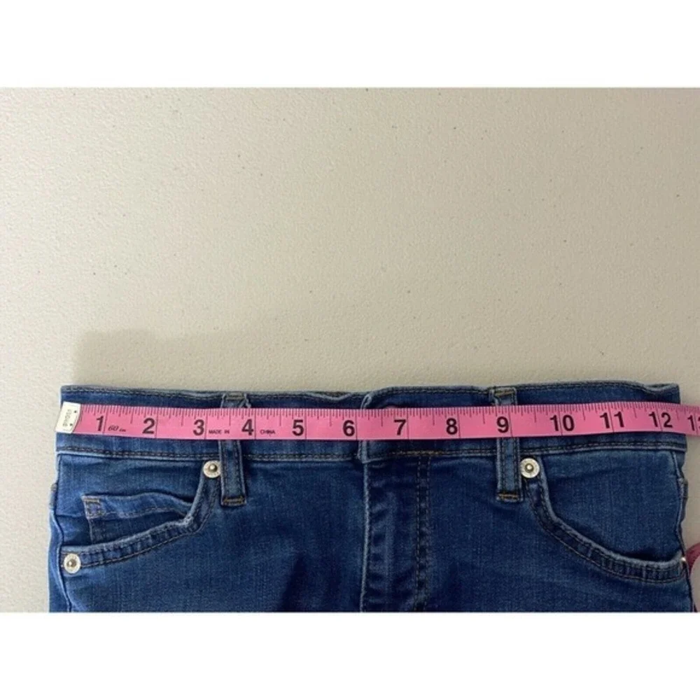 Free People‎ Jeans Womens 24 Skinny Raw Hem Ripped Boho Shark bite Indie Sleaze
